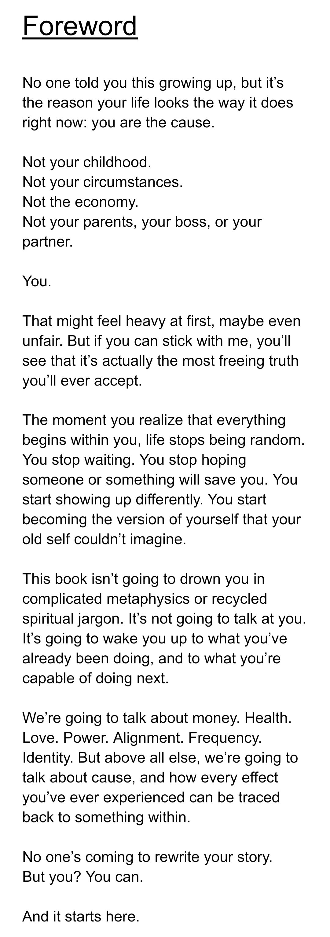 YOU are the Cause eBook